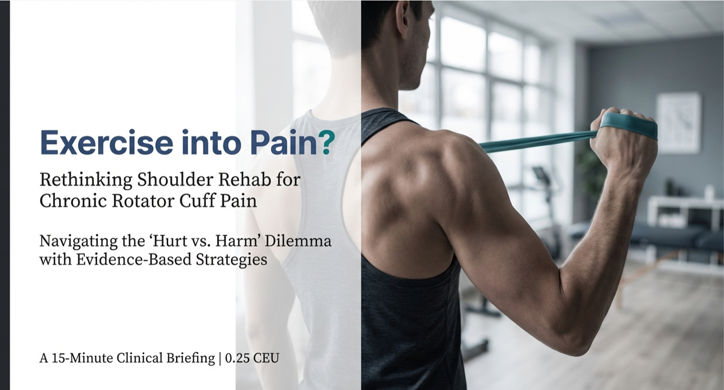 Exercise into Pain? Rethinking Shoulder Rehab for Chronic Rotator Cuff Pain
