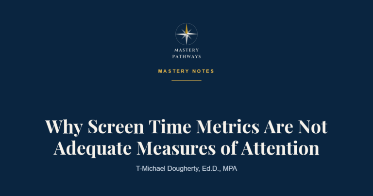 Why Screen Time Metrics Are Not Adequate Measures of Attention